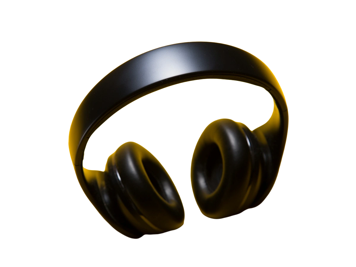 Headphones with the background removed after
