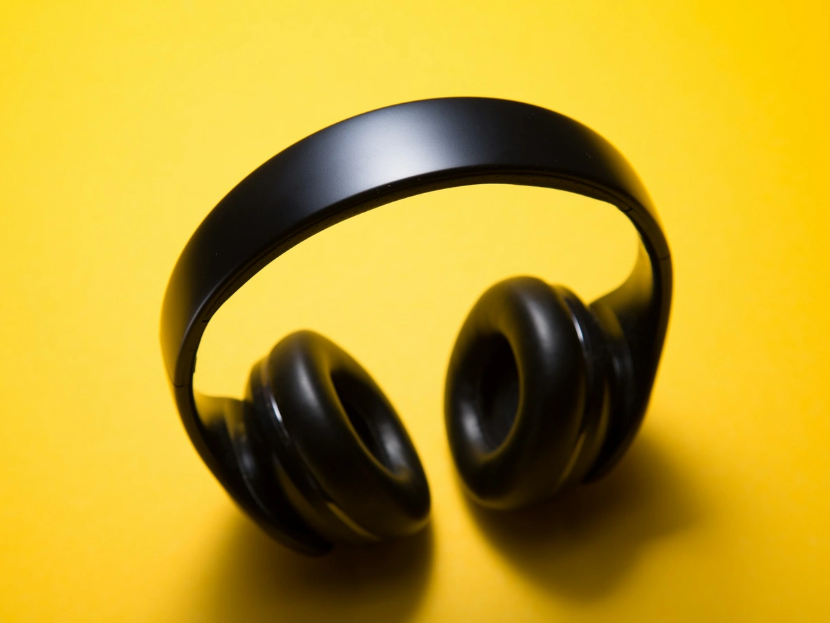 Headphones with the background removed before
